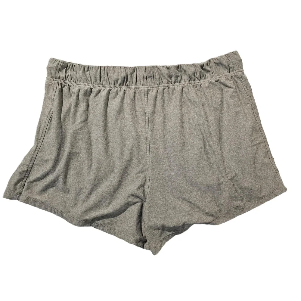 ATHLETIC WORKS Gray‎ Casual Lightweight Knit Drawstring Shorts Womens Size XXL